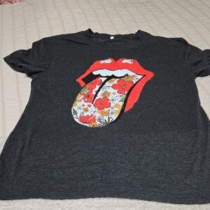 Graphic Tee with Floral Tongue Design